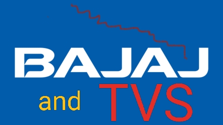 Bajaj and TVs share fall